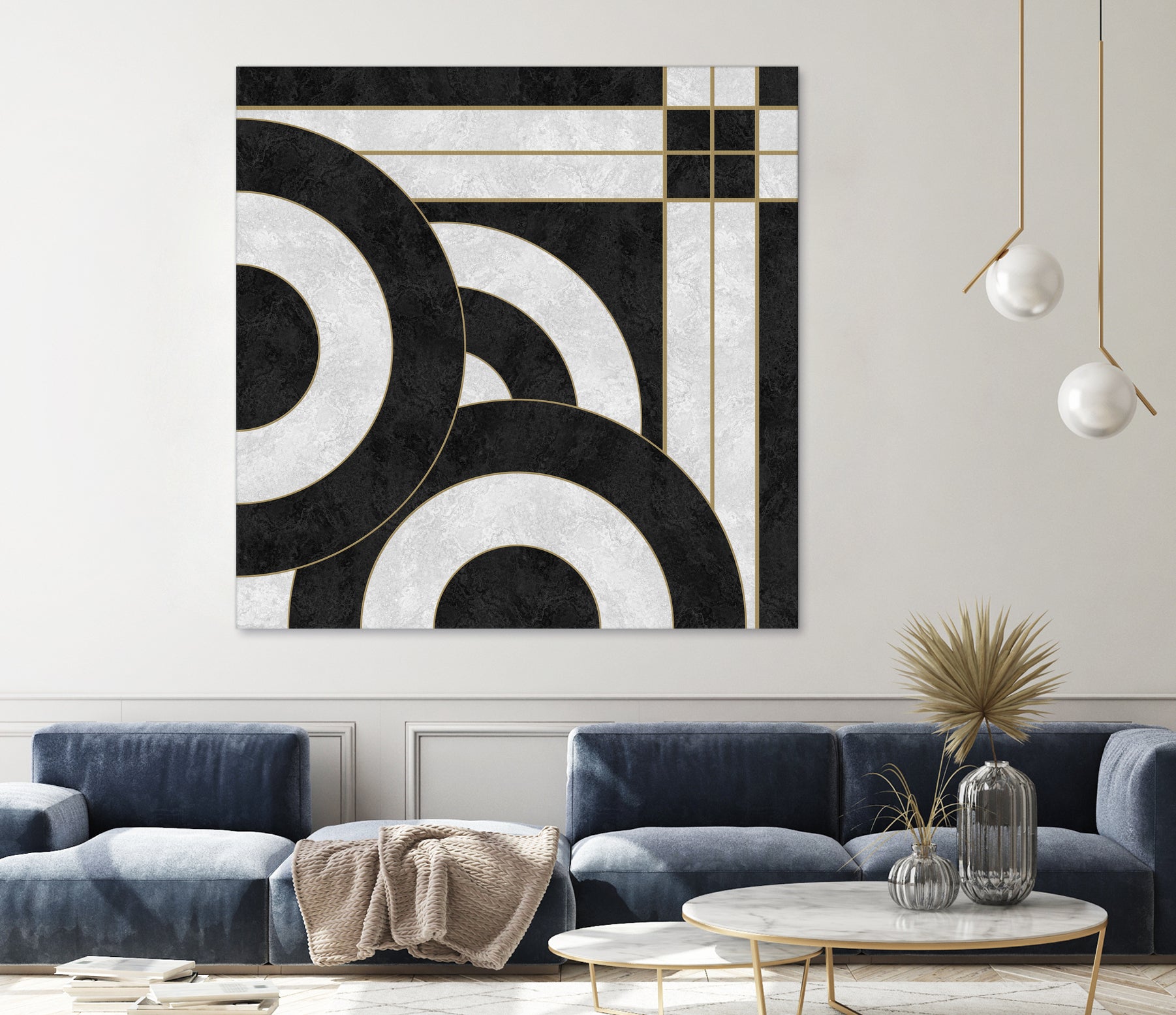 Geometric Marble by M.TERESA HERNANDEZ on GIANT ART - black digital painting