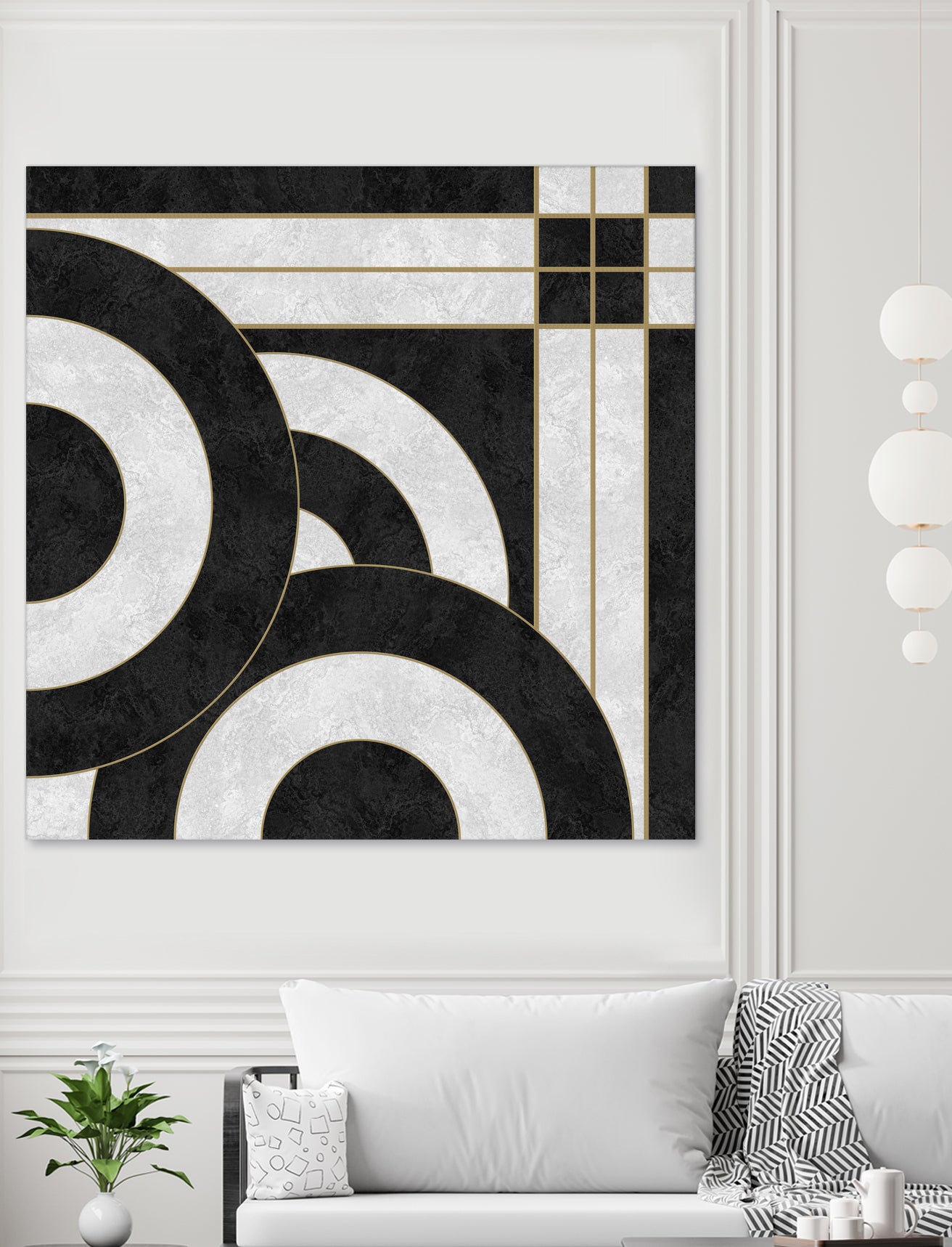 Geometric Marble by M.TERESA HERNANDEZ on GIANT ART - black digital painting