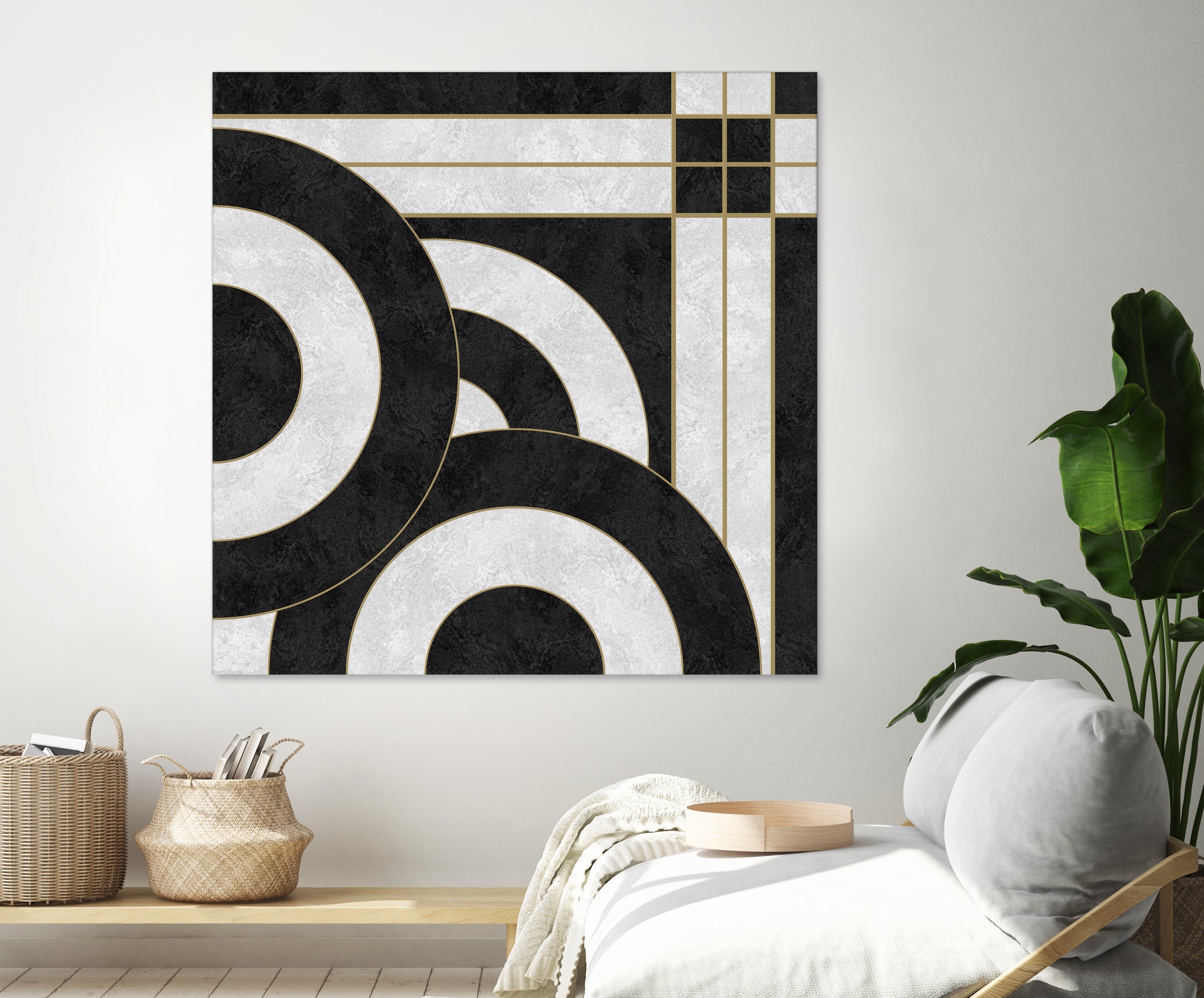 Geometric Marble by M.TERESA HERNANDEZ on GIANT ART - black digital painting