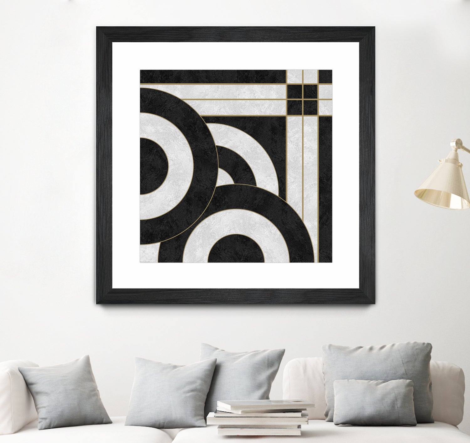 Geometric Marble by M.TERESA HERNANDEZ on GIANT ART - black digital painting