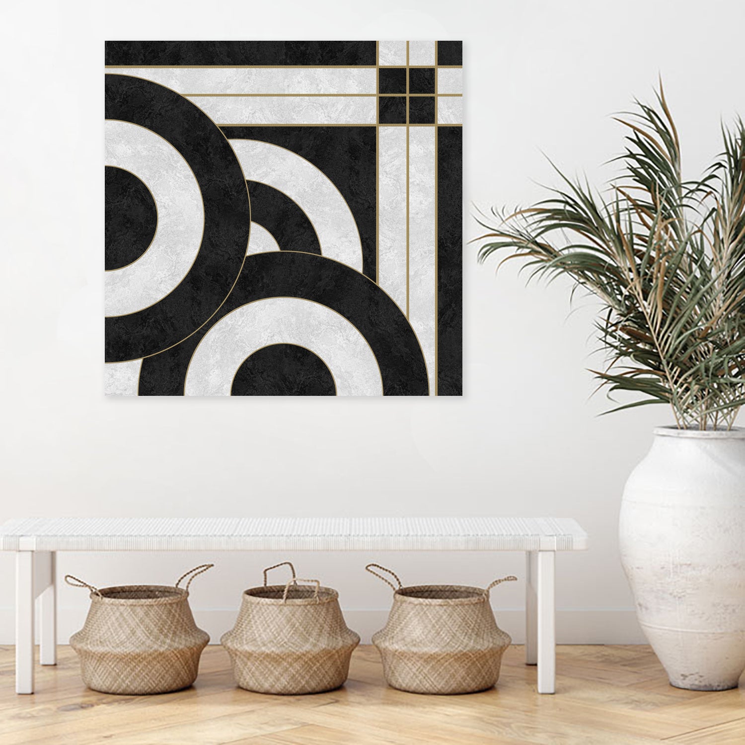 Geometric Marble by M.TERESA HERNANDEZ on GIANT ART - black digital painting