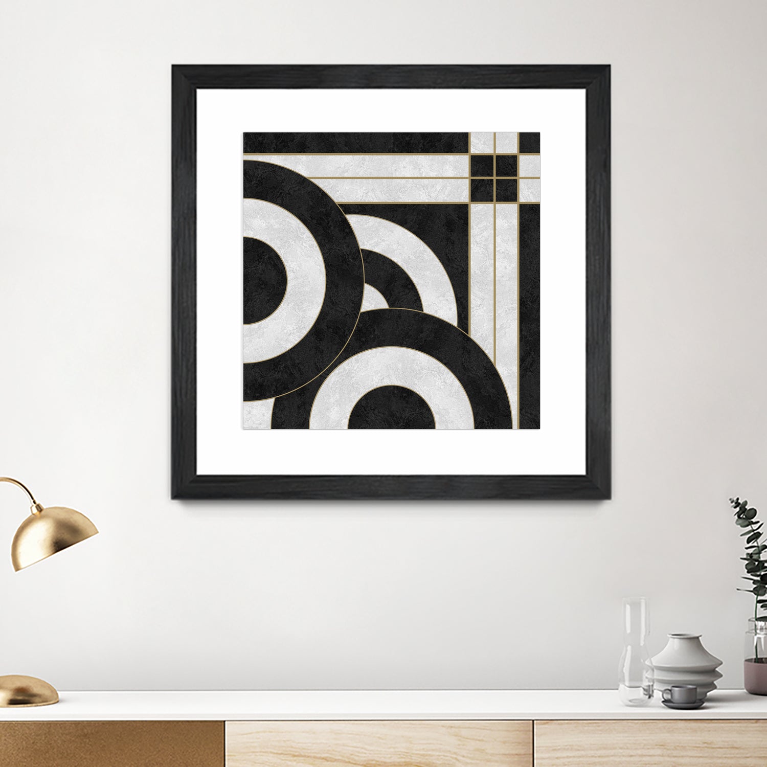 Geometric Marble by M.TERESA HERNANDEZ on GIANT ART - black digital painting