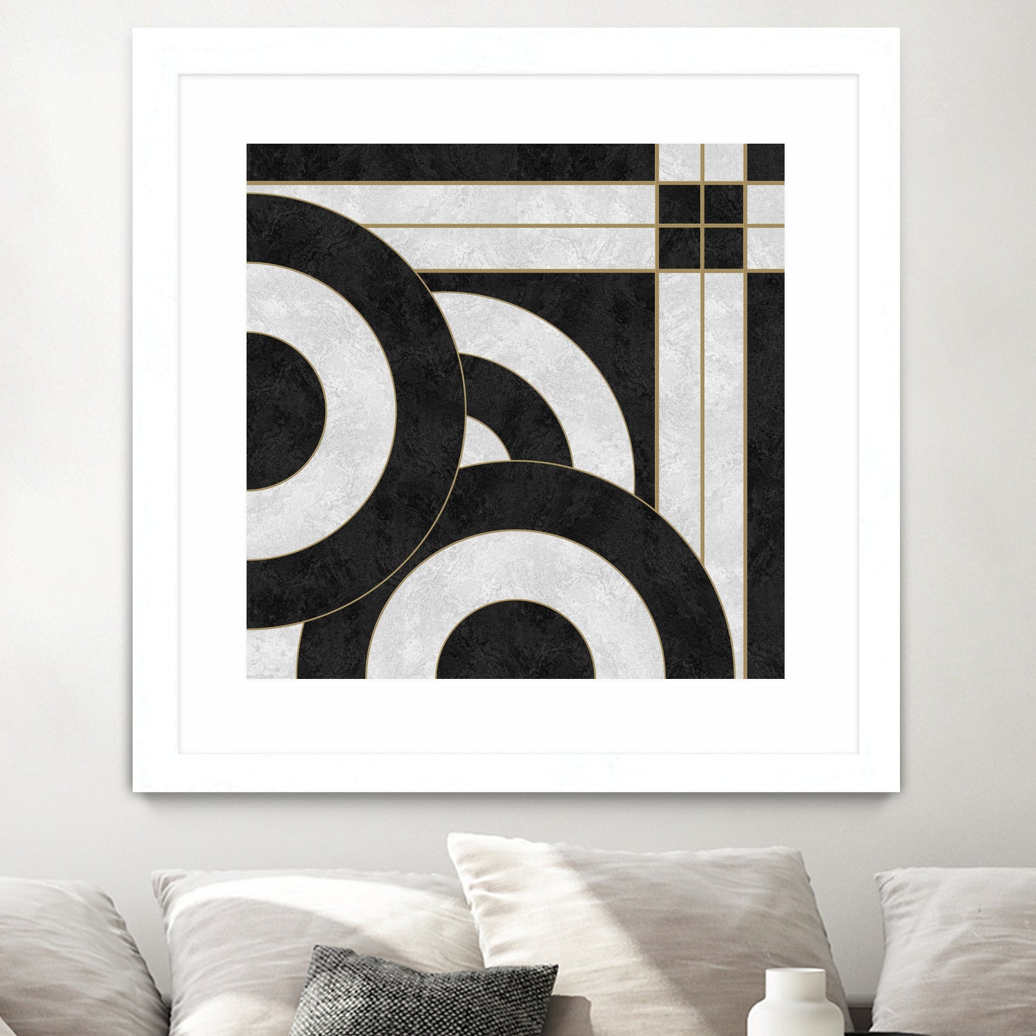 Geometric Marble by M.TERESA HERNANDEZ on GIANT ART - black digital painting