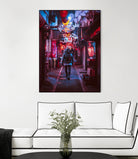 Japan Photographic Street City by Dimas Art on GIANT ART - fuchsia photo illustration