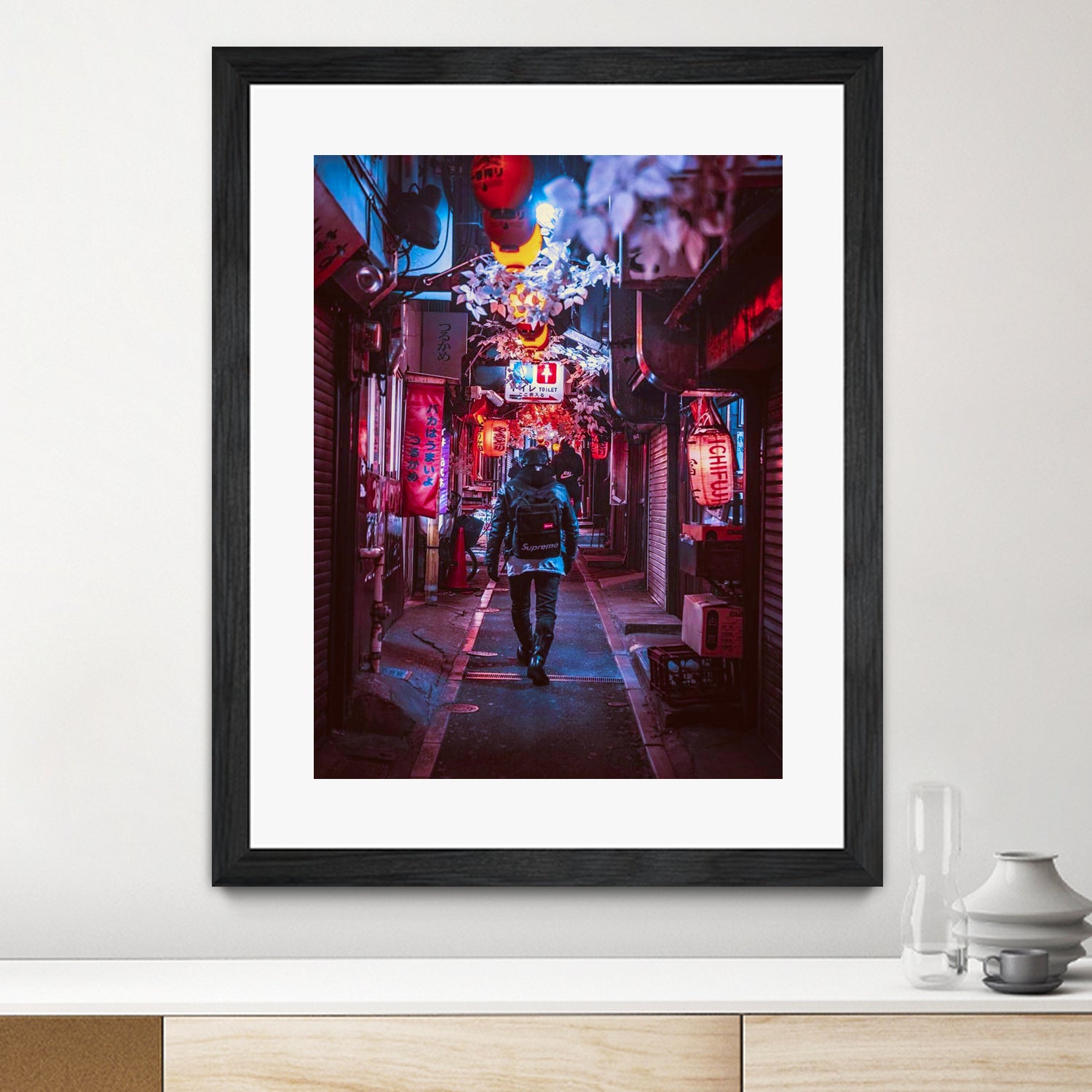 Japan Photographic Street City by Dimas Art on GIANT ART - fuchsia photo illustration