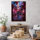 Japan Photographic Street City by Dimas Art on GIANT ART - fuchsia photo illustration