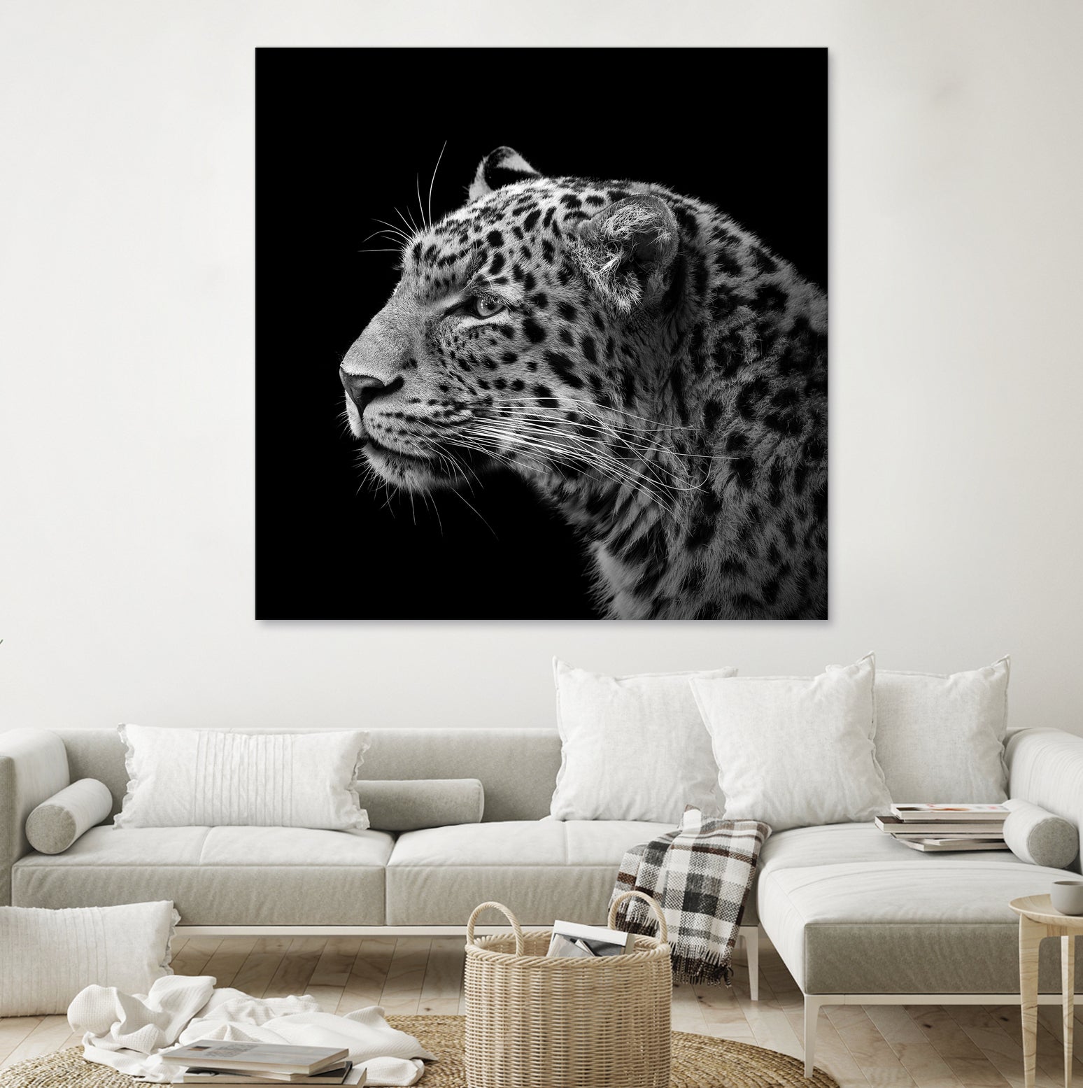 Leopard in black and white by Lukas Holas on GIANT ART - black photo manipulation