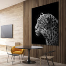 Leopard in black and white by Lukas Holas on GIANT ART - black photo manipulation