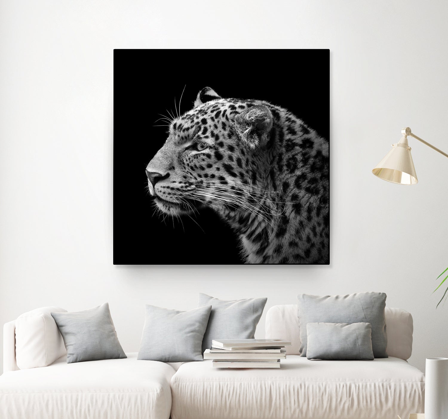 Leopard in black and white by Lukas Holas on GIANT ART - black photo manipulation