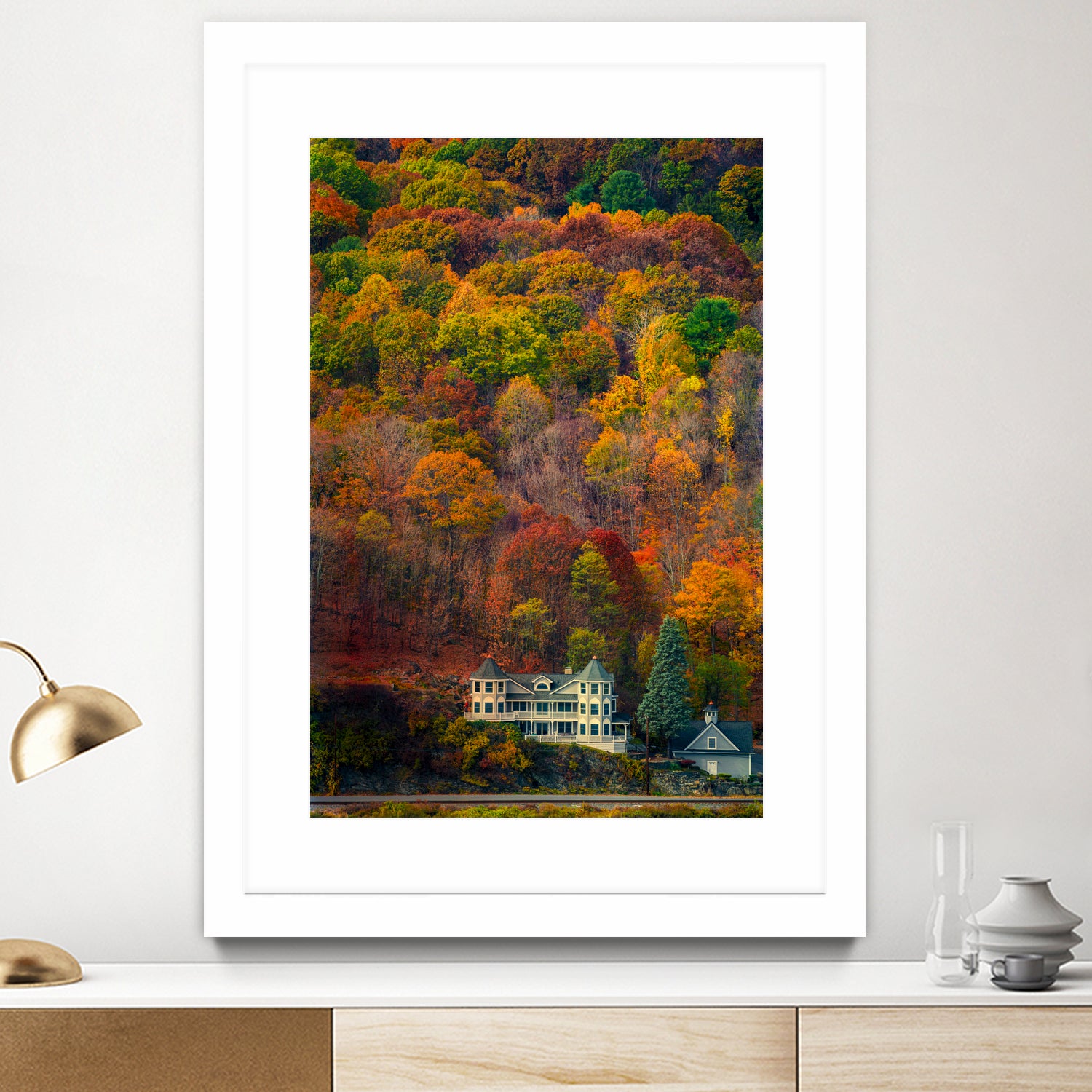 Highland House by Chris Lord on GIANT ART - orange digital painting