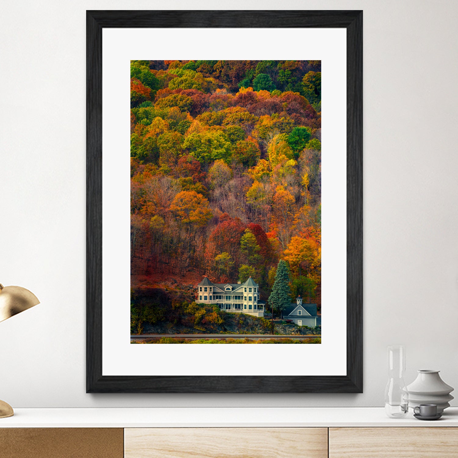 Highland House by Chris Lord on GIANT ART - orange digital painting