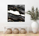 Black & Gold Agate Texture 06 by Isabel Muñoz on GIANT ART - black digital painting