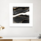 Black & Gold Agate Texture 08 by Isabel Muñoz on GIANT ART - black digital painting