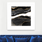 Black & Gold Agate Texture 08 by Isabel Muñoz on GIANT ART - black digital painting