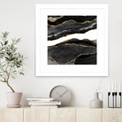 Black & Gold Agate Texture 08 by Isabel Muñoz on GIANT ART - black digital painting