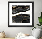 Black & Gold Agate Texture 08 by Isabel Muñoz on GIANT ART - black digital painting