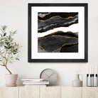 Black & Gold Agate Texture 08 by Isabel Muñoz on GIANT ART - black digital painting