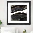 Black & Gold Agate Texture 08 by Isabel Muñoz on GIANT ART - black digital painting