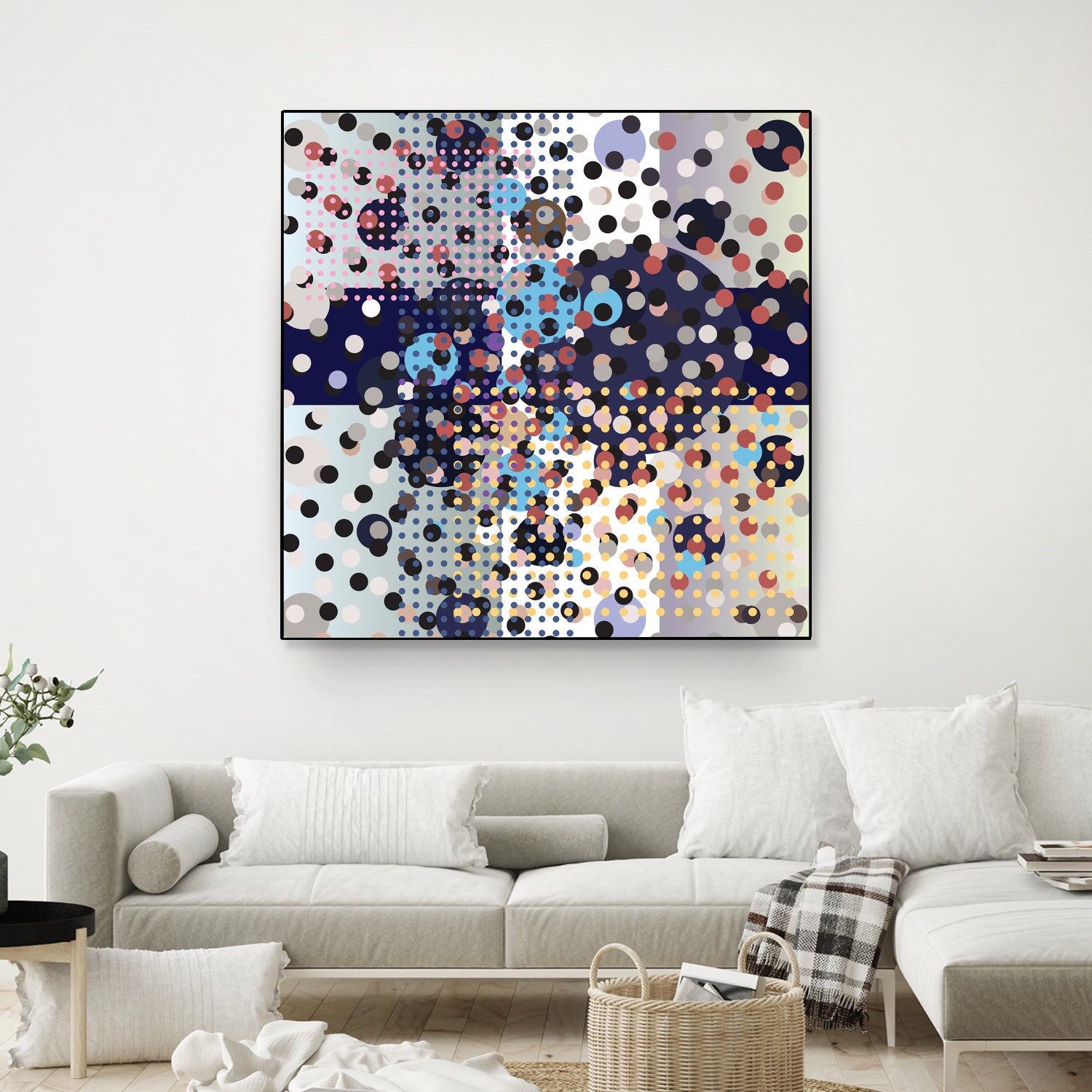 Polka Dot Composition by Anna Khokhlova on GIANT ART - gray digital drawing