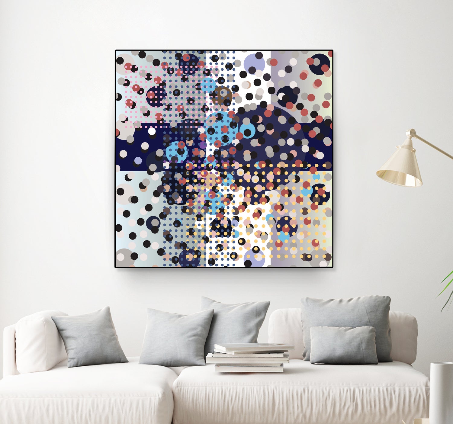 Polka Dot Composition by Anna Khokhlova on GIANT ART - gray digital drawing