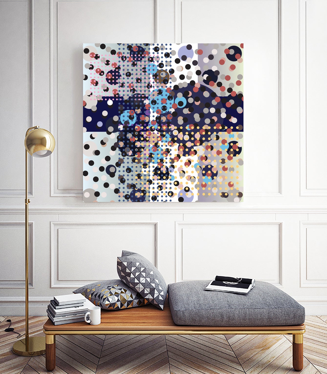 Polka Dot Composition by Anna Khokhlova on GIANT ART - gray digital drawing