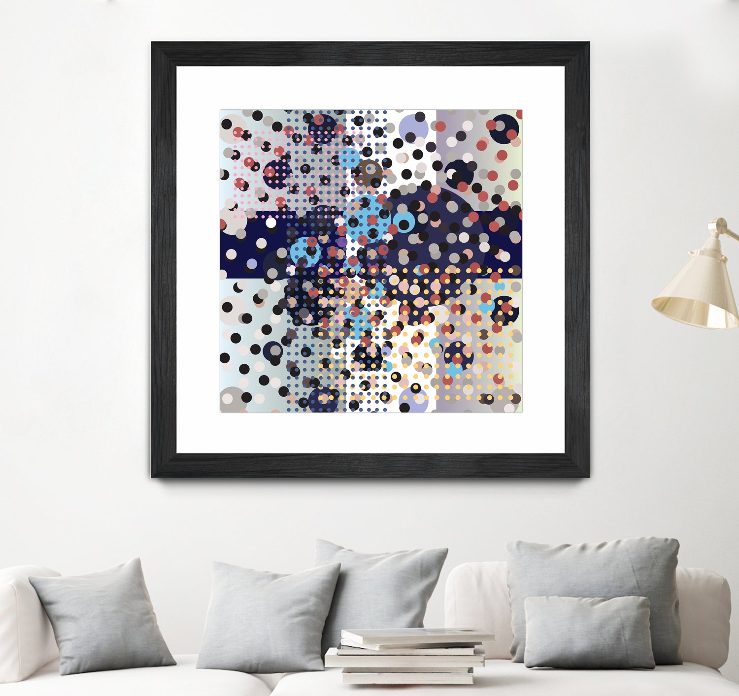 Polka Dot Composition by Anna Khokhlova on GIANT ART - gray digital drawing