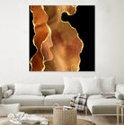 Orange Gold Agate Texture 03 by Isabel Muñoz on GIANT ART - orange digital painting