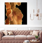 Orange Gold Agate Texture 03 by Isabel Muñoz on GIANT ART - orange digital painting