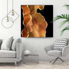 Orange Gold Agate Texture 03 by Isabel Muñoz on GIANT ART - orange digital painting