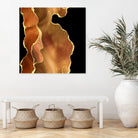 Orange Gold Agate Texture 03 by Isabel Muñoz on GIANT ART - orange digital painting