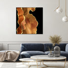 Orange Gold Agate Texture 03 by Isabel Muñoz on GIANT ART - orange digital painting