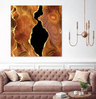 Orange Gold Agate Texture 04 by Isabel Muñoz on GIANT ART - orange digital painting