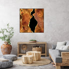 Orange Gold Agate Texture 04 by Isabel Muñoz on GIANT ART - orange digital painting