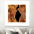 Orange Gold Agate Texture 04 by Isabel Muñoz on GIANT ART - orange digital painting