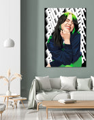 Billie "Smile" Eilish by Laksana Ardie on GIANT ART - red digital drawing