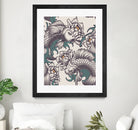 Koi Fish Japan Illustrations by Edo Agus Setiawan on GIANT ART - white digital painting