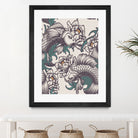 Koi Fish Japan Illustrations by Edo Agus Setiawan on GIANT ART - white digital painting