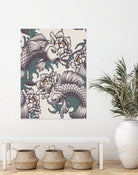 Koi Fish Japan Illustrations by Edo Agus Setiawan on GIANT ART - white digital painting