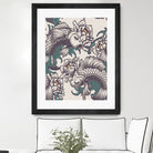 Koi Fish Japan Illustrations by Edo Agus Setiawan on GIANT ART - white digital painting