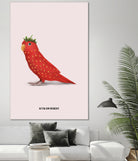 Strawbirdy by Jonas Loose on GIANT ART - red photo manipulation