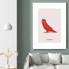 Strawbirdy by Jonas Loose on GIANT ART - red photo manipulation