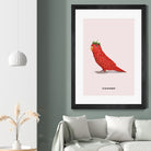 Strawbirdy by Jonas Loose on GIANT ART - red photo manipulation