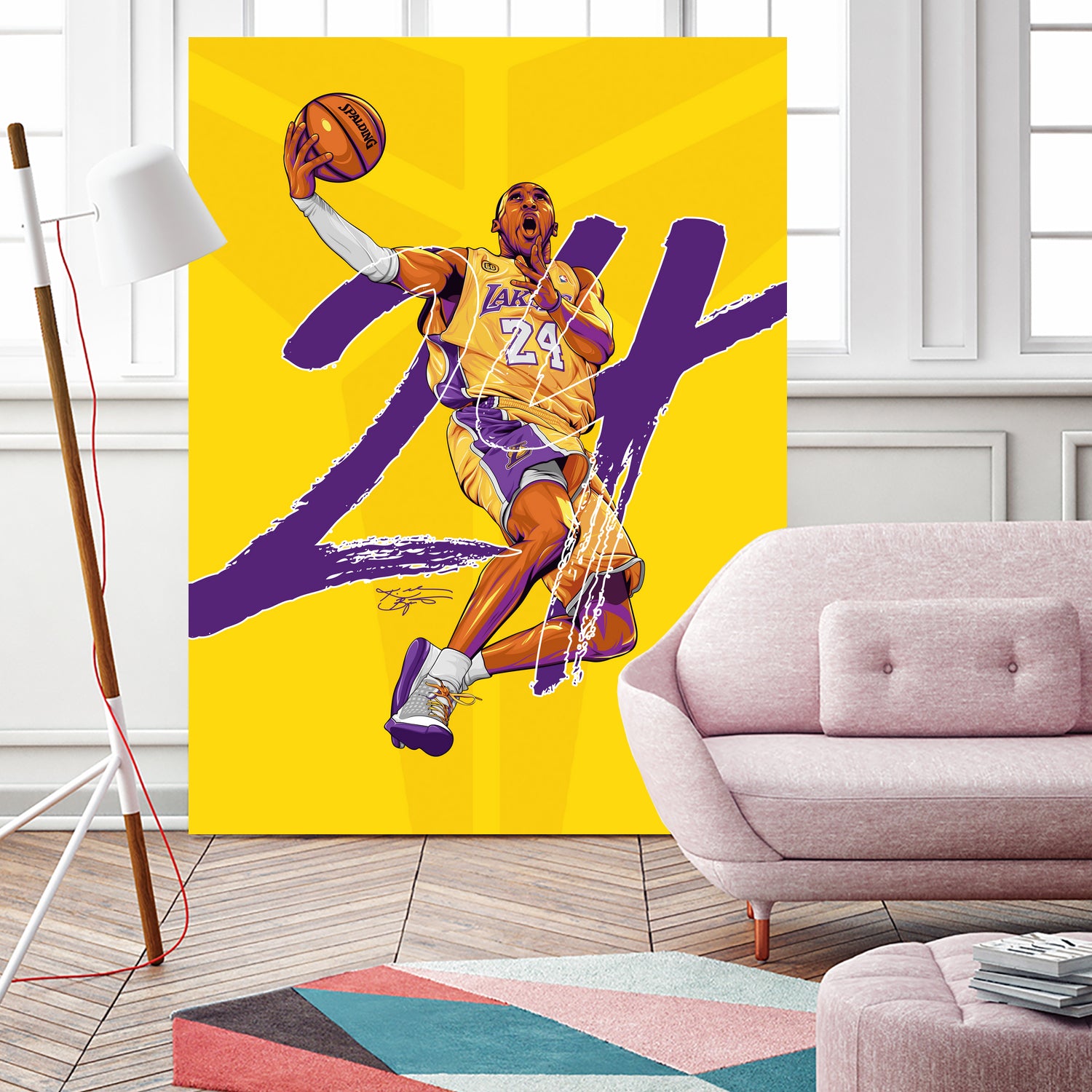 Kobe "Black Mamba" Bryant by Zildjian Magante on GIANT ART - yellow typography