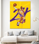 Kobe "Black Mamba" Bryant by Zildjian Magante on GIANT ART - yellow typography