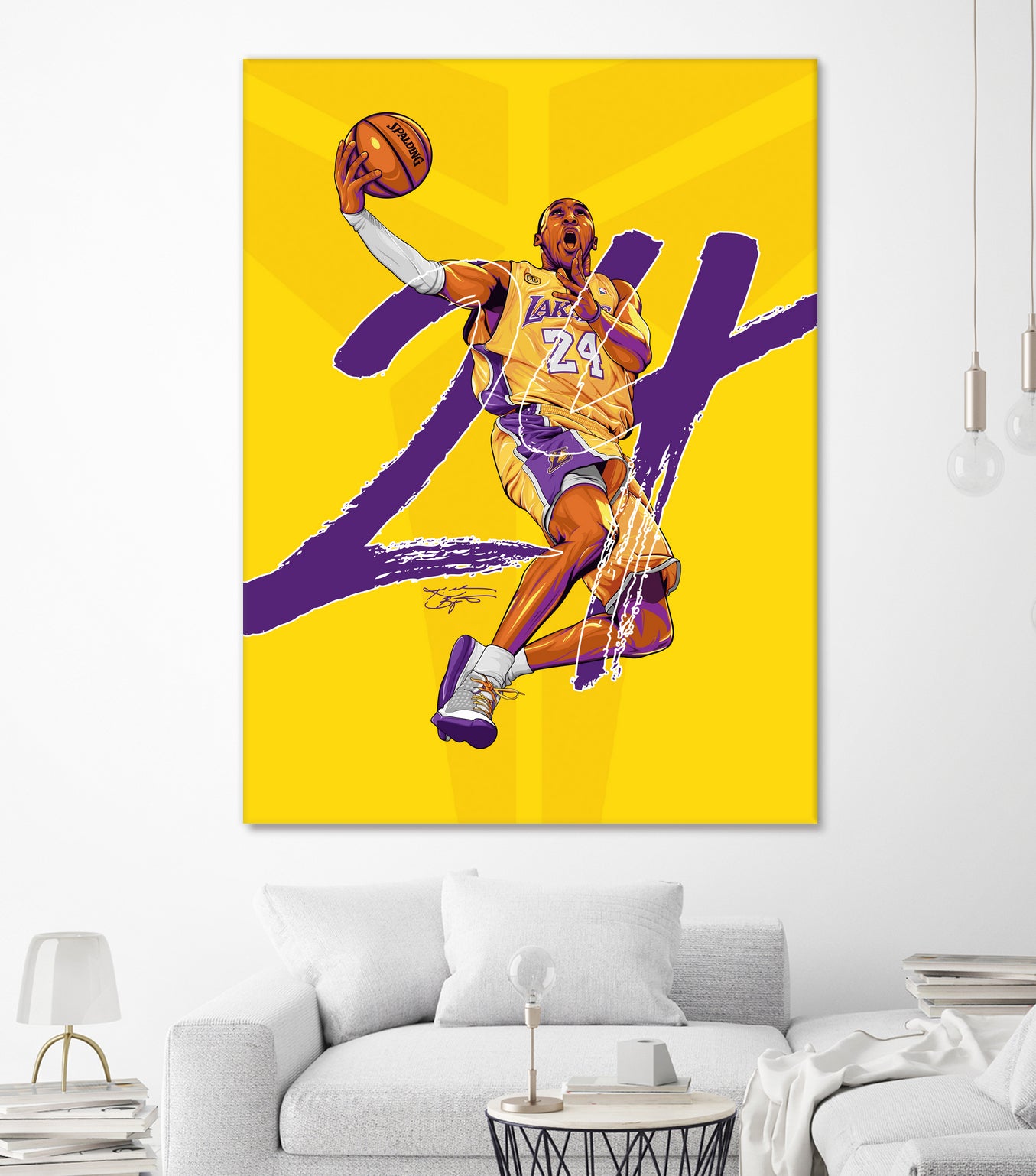 Kobe "Black Mamba" Bryant by Zildjian Magante on GIANT ART - yellow typography