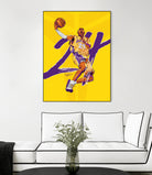 Kobe "Black Mamba" Bryant by Zildjian Magante on GIANT ART - yellow typography