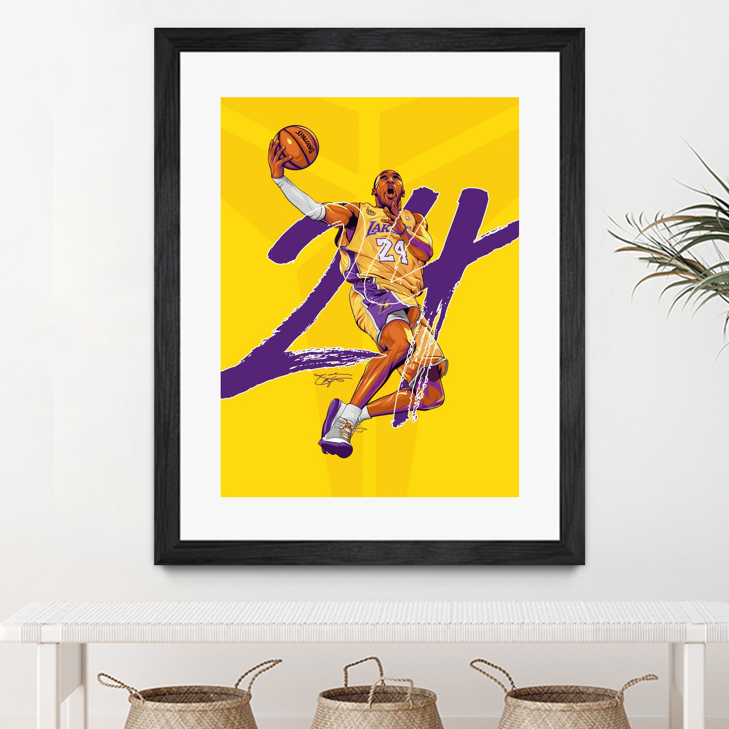 Kobe "Black Mamba" Bryant by Zildjian Magante on GIANT ART - yellow typography