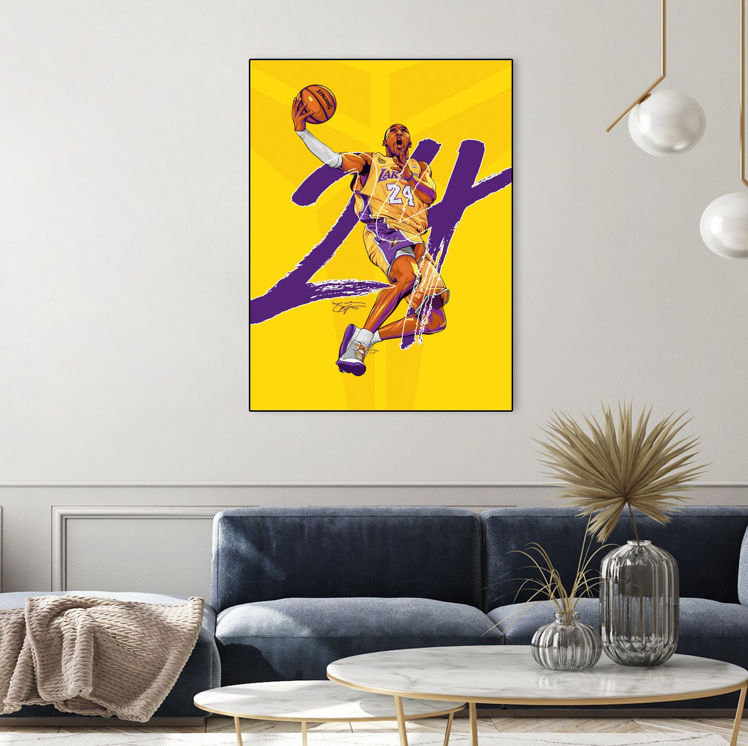 Kobe "Black Mamba" Bryant by Zildjian Magante on GIANT ART - yellow typography