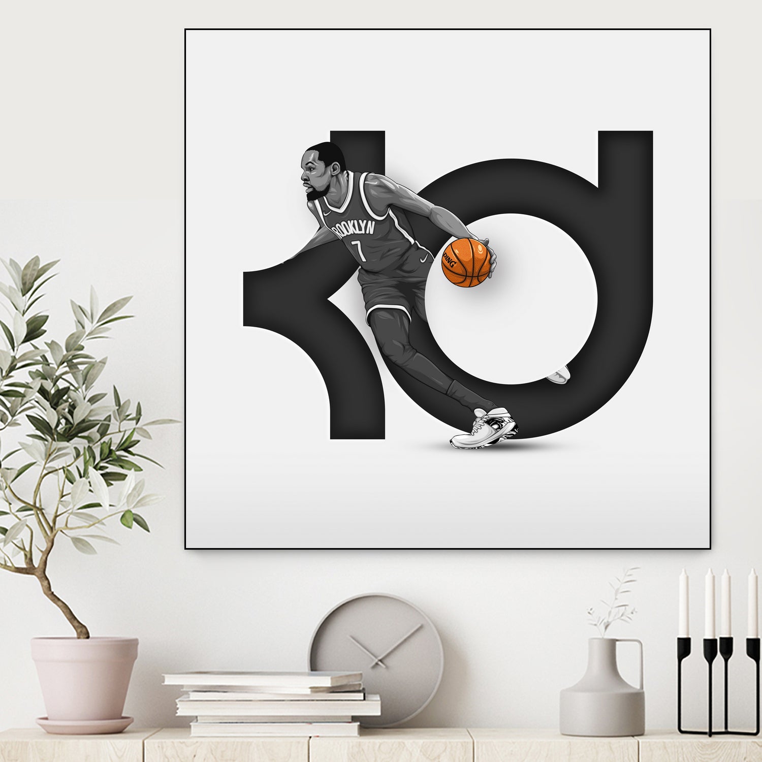 Kevin "Slim Reaper" Durant by Zildjian Magante on GIANT ART - gray digital drawing