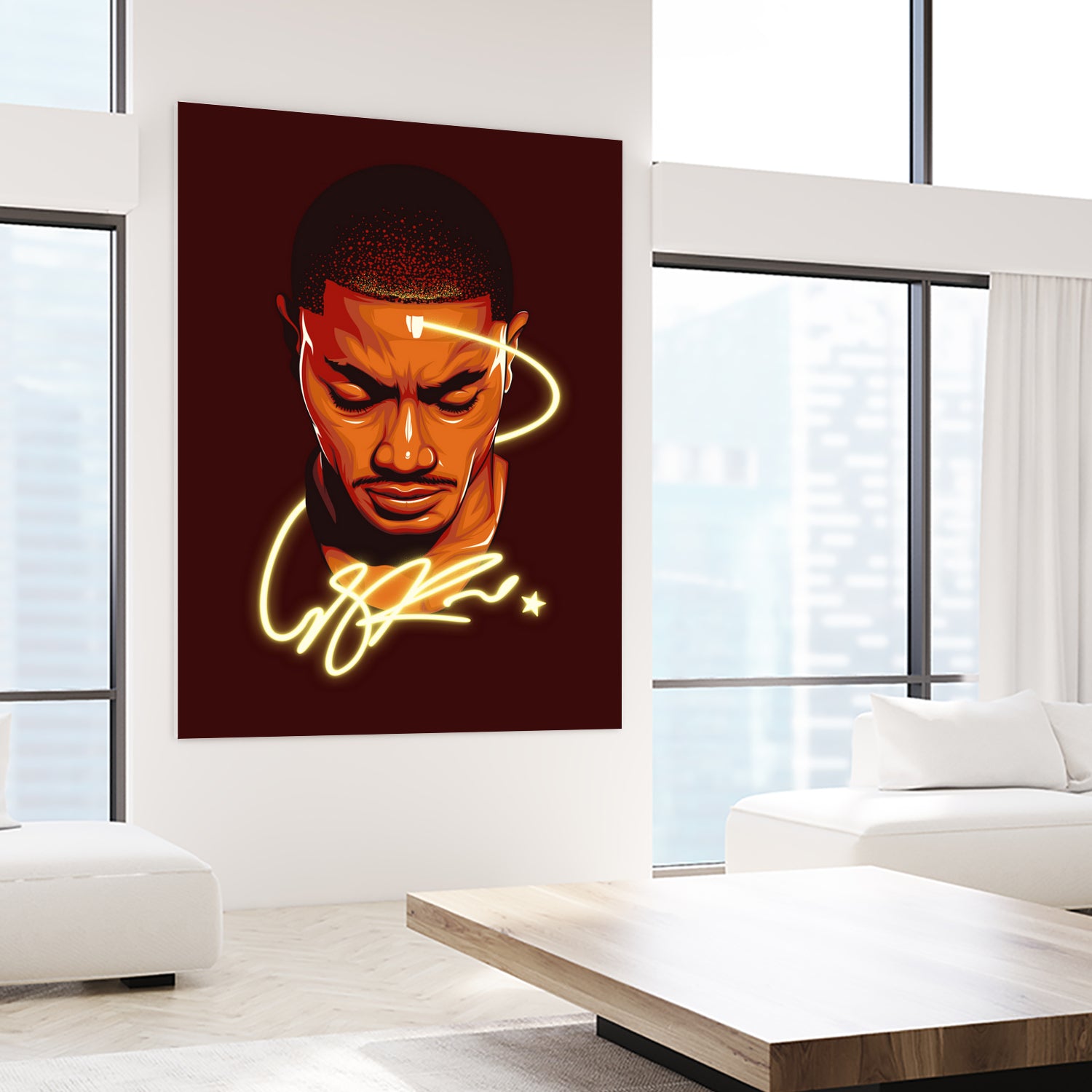 Derrick "Windy City Assassin" Rose by Zildjian Magante on GIANT ART - red digital drawing